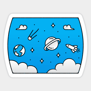 Doodle Space 1 Sticker